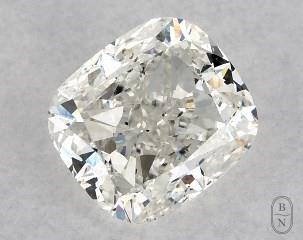 This cushion modified cut 1.02 carat I color si1 clarity has a diamond grading report from GIA